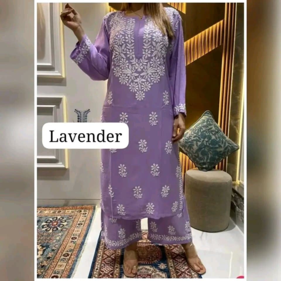 Lucknow Two Pc Lavendar